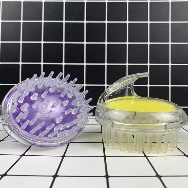 Lược Gội Đầu Bằng Silicon Mát Xa Da Đầu - Bàn Chải Gội Đầu Silicon Mềm