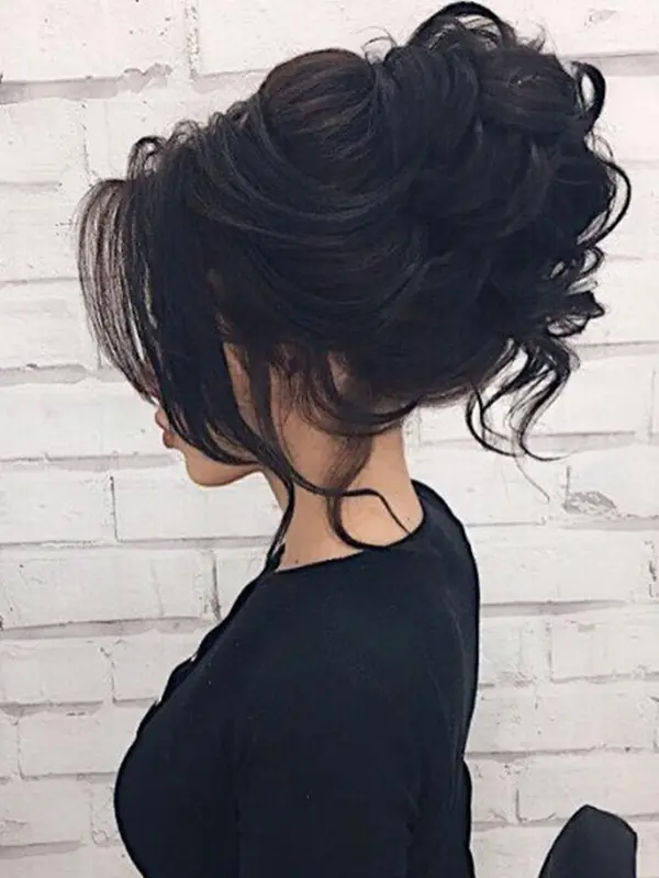 10 Inch Natural Black Short Curly Fluffy Hair Bun Extension for Women, Easy Grasping Clip Curly Synthetic Hairpiece for Daily Use Party, Wavy Wigs 8