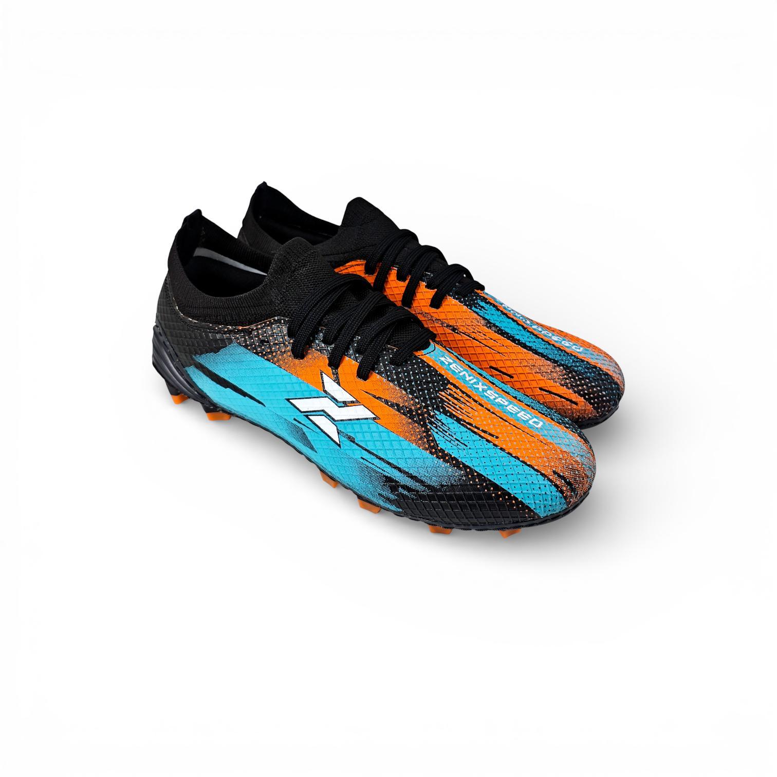 Zars - Sepatu Sepak Bola Nova Zenixspeed FG Black/Cyan/Orange Original Zars - Sepatu Sepak Bola Nova Zenixspeed FG Black/Cyan/Orange Original