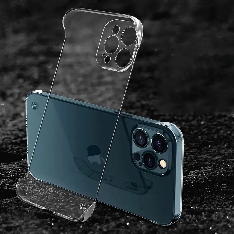 Ốp Điện Thoại Trong Suốt, Dành Cho iPhone 11 12 13 14 15 16 17 Air Pro Max plus mini x xs XR Max 7 8, Mỏng Và Không Khung, Ốp Lưng Chống Sốc PC Cứng, Bảo Vệ