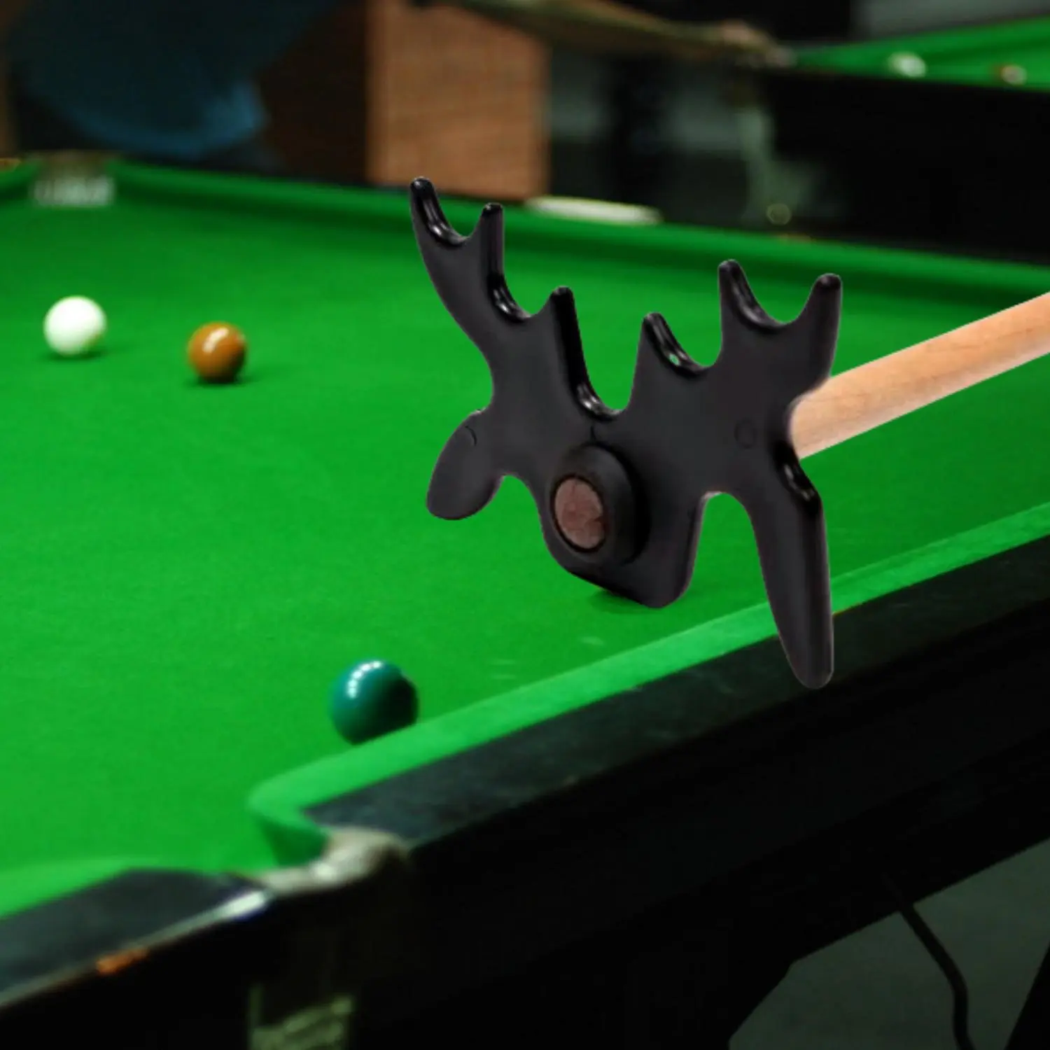 Billiard Cue Bridge Head, 1 Count Deer Antler Shaped Snooker Pool Cue Bridge Tool, Pool Cue Rack Bridge Head, Billiard Accessories