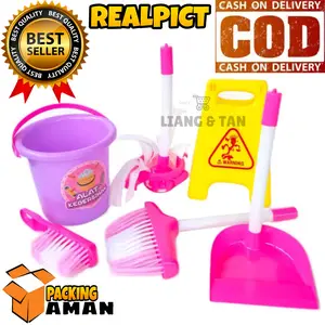( BISA COD ) PROMO Mainan Anak Cleaning Set Mainan Little Helper Sapu Pel Ember Komplit SNI Murah / Mainan Anak Perempuan