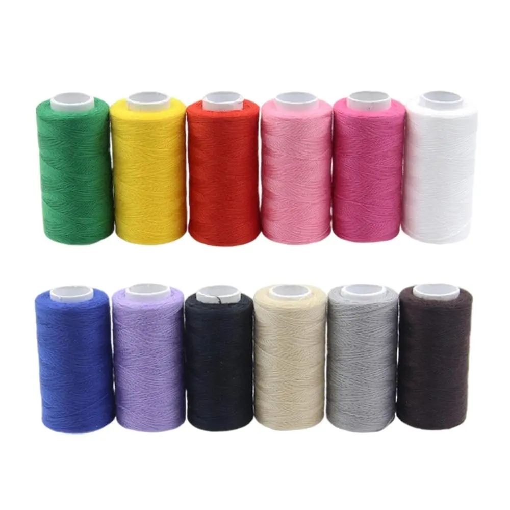Bộ Chỉ May Polyester, 12 Cái, 12 Màu, 383 Yard, Các Loại Nhiều Màu Sắc Để Thêu, Máy May Cầm Tay, Chần Bông