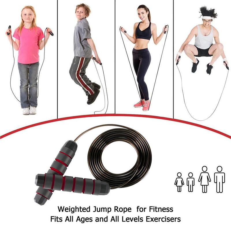Product Introduction of Skipping Rope Fitness Physical Training Yoga Forged Skipping Bearing Wire Rope Rope Skipping P2V7 29