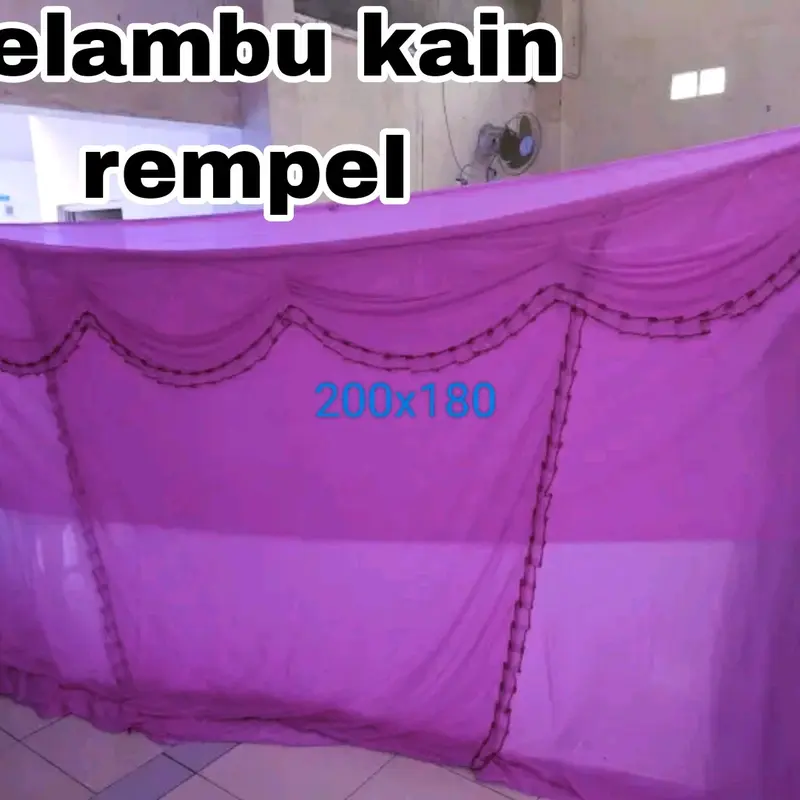 kelambu kain tebal ukuran jumbo 200x200 200x180 200x150 Biru 3