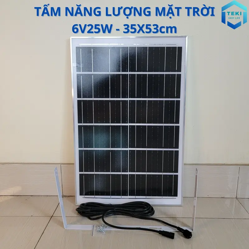 TẤM PIN NĂNG LƯỢNG MẶT TRỜI MONO 6V 25W 35x53cm - TEKI 3