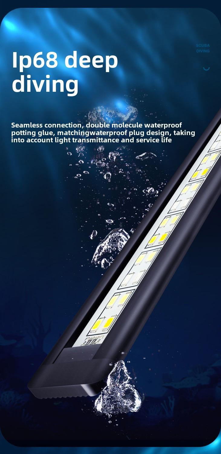 Product Introduction of Fish Tank Lighting Diving Led Dedicated Full Spectrum Aquarium Grass Tank Explosion Algae Brightening Water Plants Small Household Fluorescent Fixture 8
