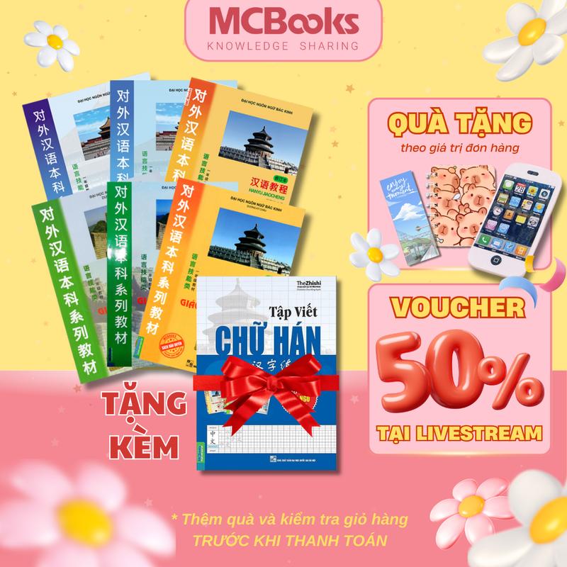 Sách - Combo Giáo trình Hán ngữ 6 quyển  - Tặng Tập Viết Chữ Hán Mcbooks