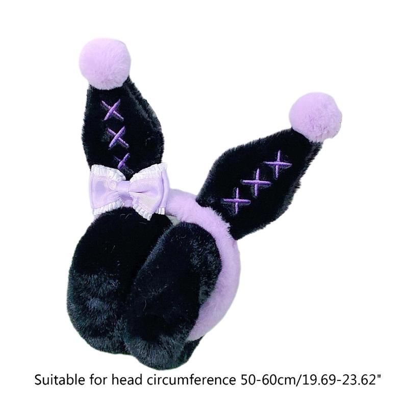 Lovely Earmuff Plush Stuffed Bunny Ear Shape Cute Ear Warmer Unisex Winter Ear Protects Supplies Xmas Present for Kids 2