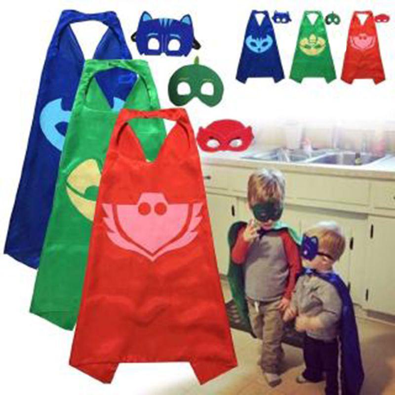 PJ NobleKids Mask Costume Catboy Owlette Gekko Cape Mask Dress Halloween Fancy 1