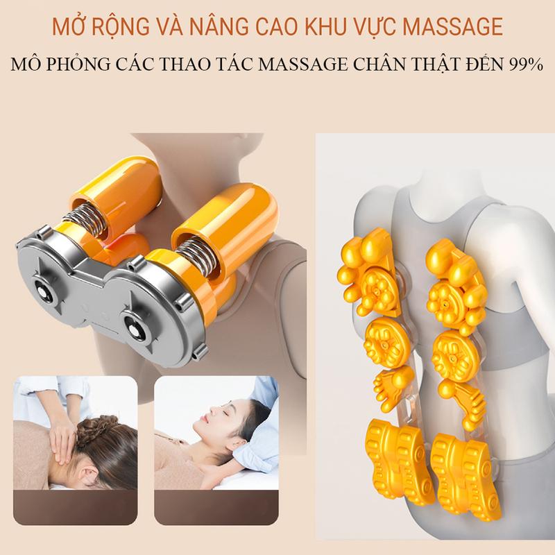 Product Introduction of Ghế massage toàn thân xoa bóp toàn bộ cơ thể, đệm massage thiết kế công thái học vừa vặn đường cong của cơ thể và công nghệ massage hiện đại. Bảo hành 24 tháng trên toàn quốc. 7