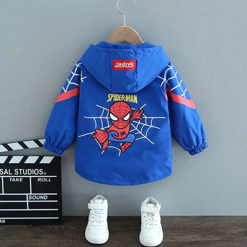 Áo khoác gió 2 lớp lót lưới siêu nhân hình nhện cho bé, dáng suông cực ngầu, siêu đẹp SIÊU HOT - Nam, Menswear 4