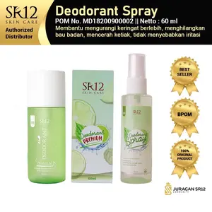 Deodorant Spray SR12 Pencerah Ketiak Atasi Bau Badan BPOM Tawas Extract Lime