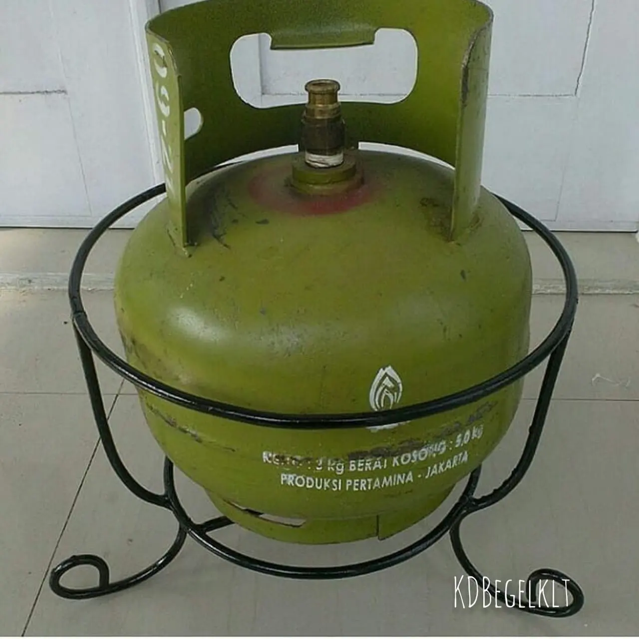 tempat gas melon 3kg A | tatakan Besi wadah tabung gas