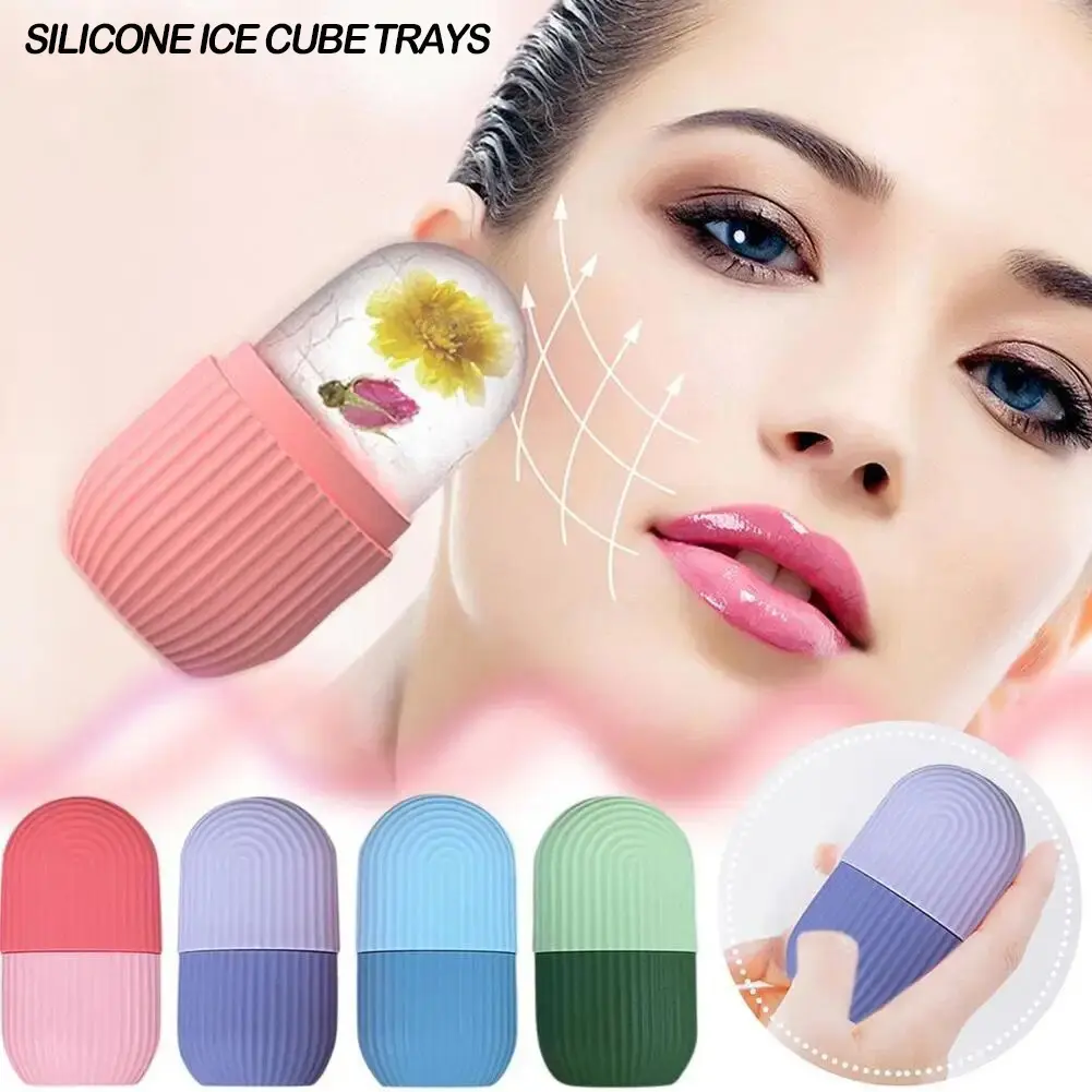 Silicone Ice Cube Trays for Beauty Face Roller Ice Mold Face Lift Massage Ice Roller Face Massager Facial Beauty Portable Summer Female