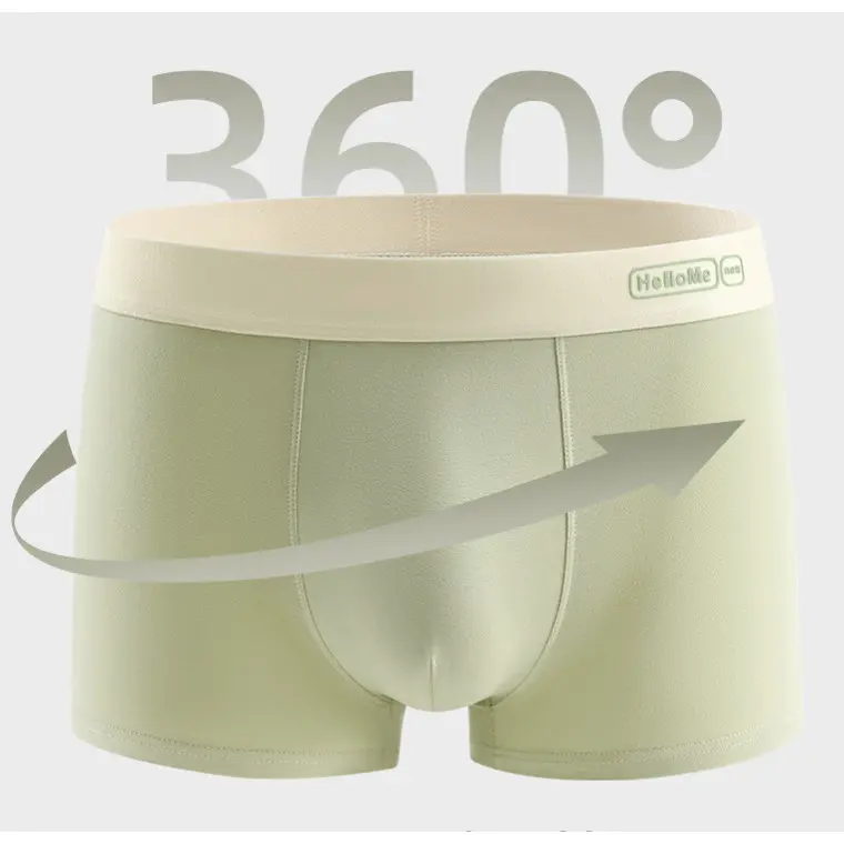 Men's Cotton Underwear With Graphene Crotch, Simple And Breathable Pure Cotton