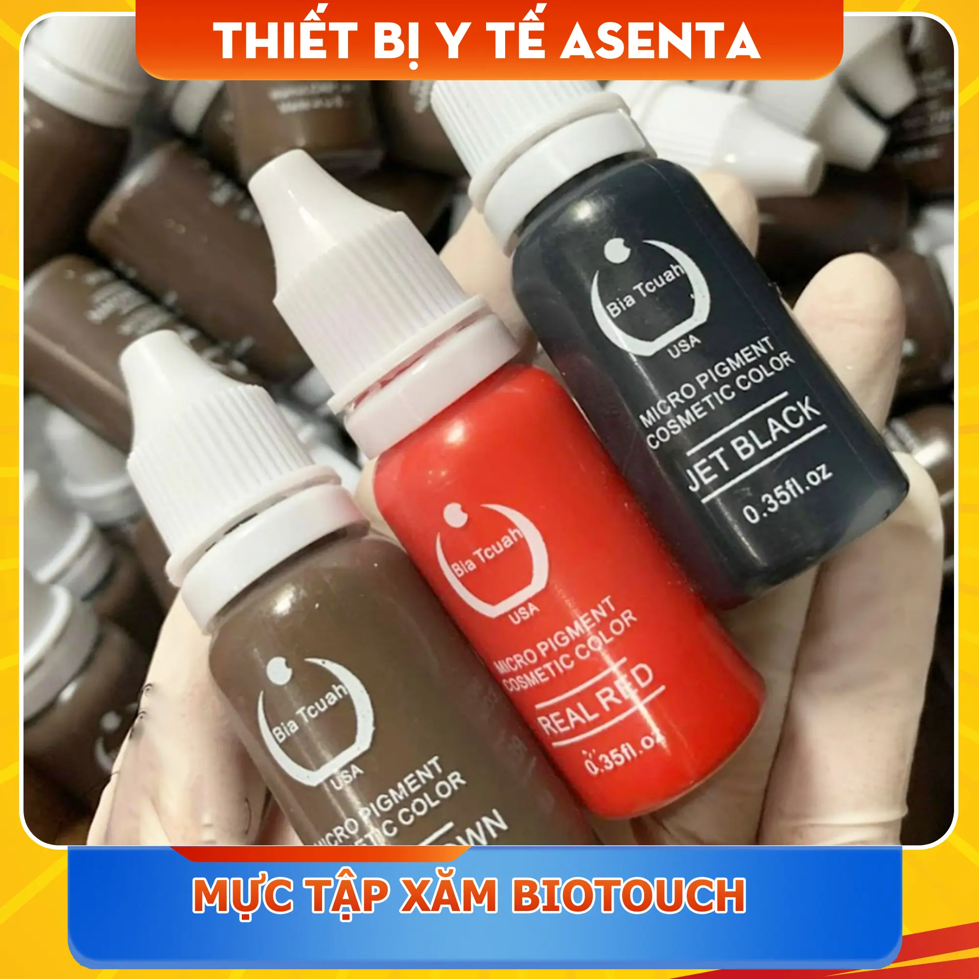 Mực Tập Phun Xăm Biotouch 15ml - Mực Học Trên Da Giả - Cosmetic, Mỹ Phẩm