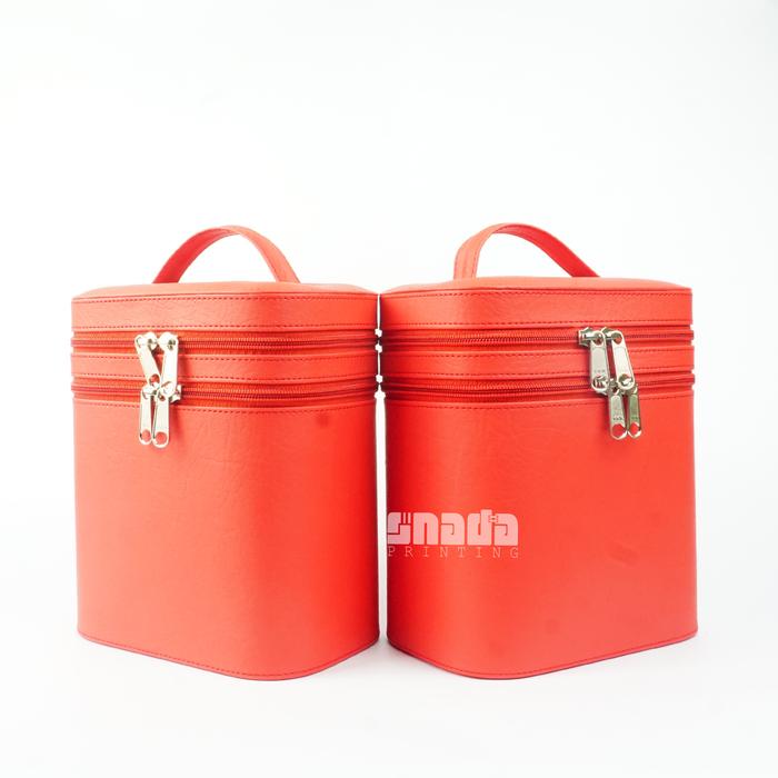 Gambar Tas Make Up / box makeup / Tas MUA / Makeup pouch Kulit PU - merah dari Snada Printing Kab. Bantul 4 Tokopedia