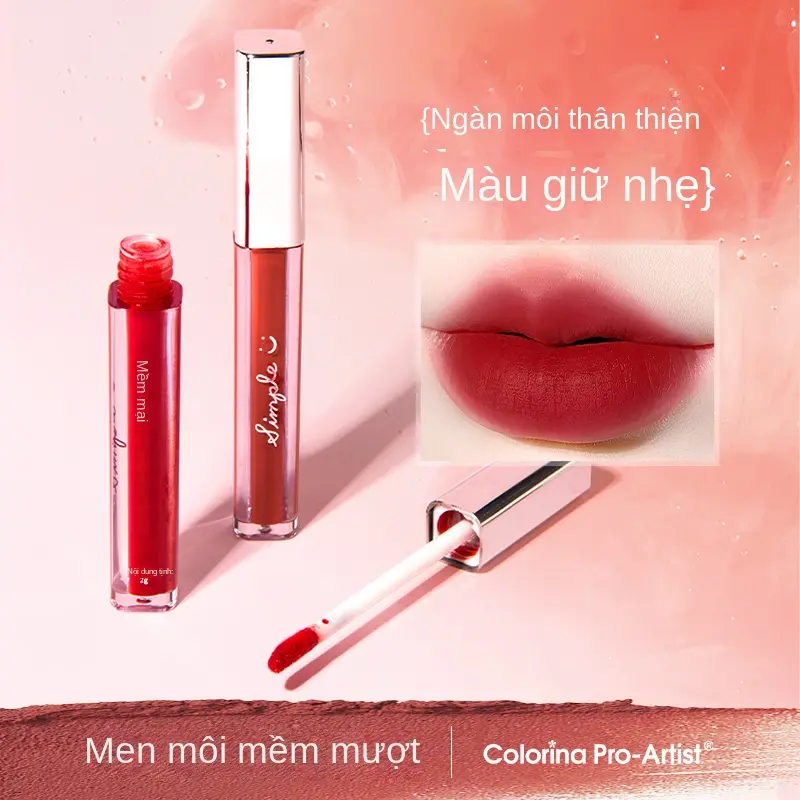 Son Bóng Lì Nhung, Trang Điểm Mới, Lâu Trôi, Không Thấm Nước, Son Môi Bùn Không Khí Chính Thức, Mỹ Phẩm Nữ Cosmetic Women