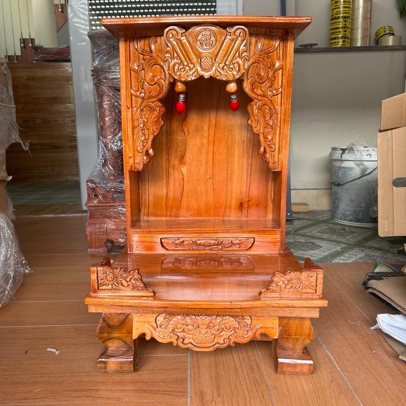 CHÂN QUỲ_CÓ BỆ 42CM Bàn thờ thần tài ông thổ địa mini gỗ xoan 42cm chân quỳ giá rẻ Decor Decor Phòng Decor Decor Phòng Gỗ Trang Trí Nhà Tranh
