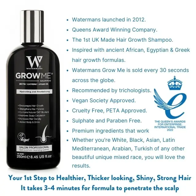 Grow Me Shampoo - Thicker - Stronger Growth - Longer looking hair - Premium haircare - Upgrade to Watermans 3