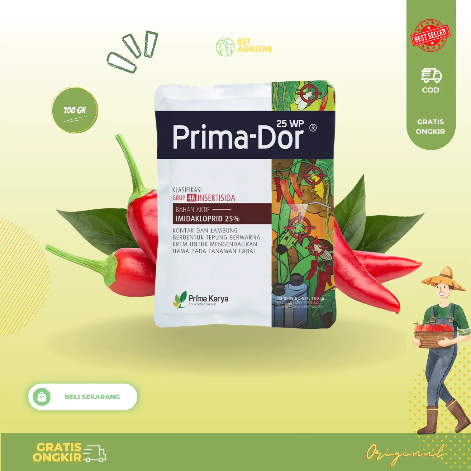 Insektisida Primador 25 WP 100 gram Imidakloprid 25 g/l Hama Kutu Thrip ...