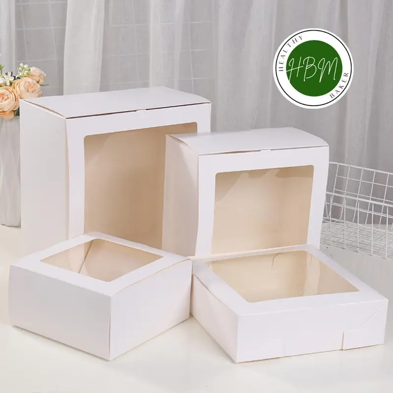 CAKE BOX 1PCS / WHITE ARTCUT WINDOW BOX / TALAM BOX / FOLDIN - TikTok ...