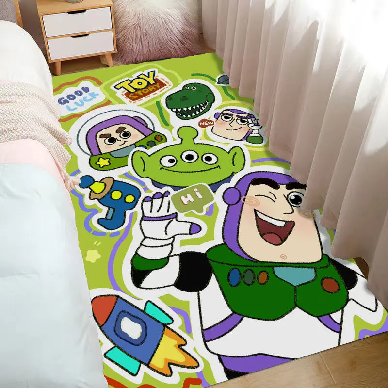 New Area Rugs for Boys Kids Bedside Rug Toy Story Aliens Woody Buzz Lightyear Large Indoor Entryway Living Room Floor Mat Bedroom Carpet Bathmat NCS