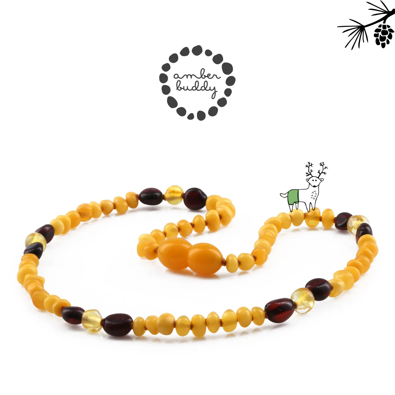 Amber Buddy | LE417 Kalung Amber Bayi 32cm. Edisi Terbatas