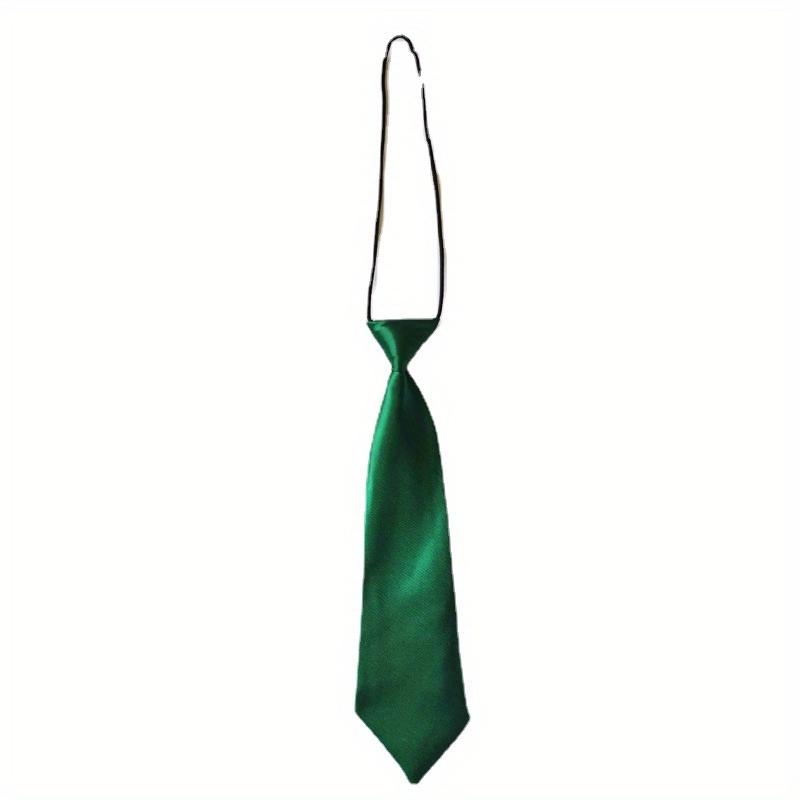 Solid Color Short Tie Accessory Set - Elastic Band, Perfect for Casual Uniforms, Performances, Parties, and School 7