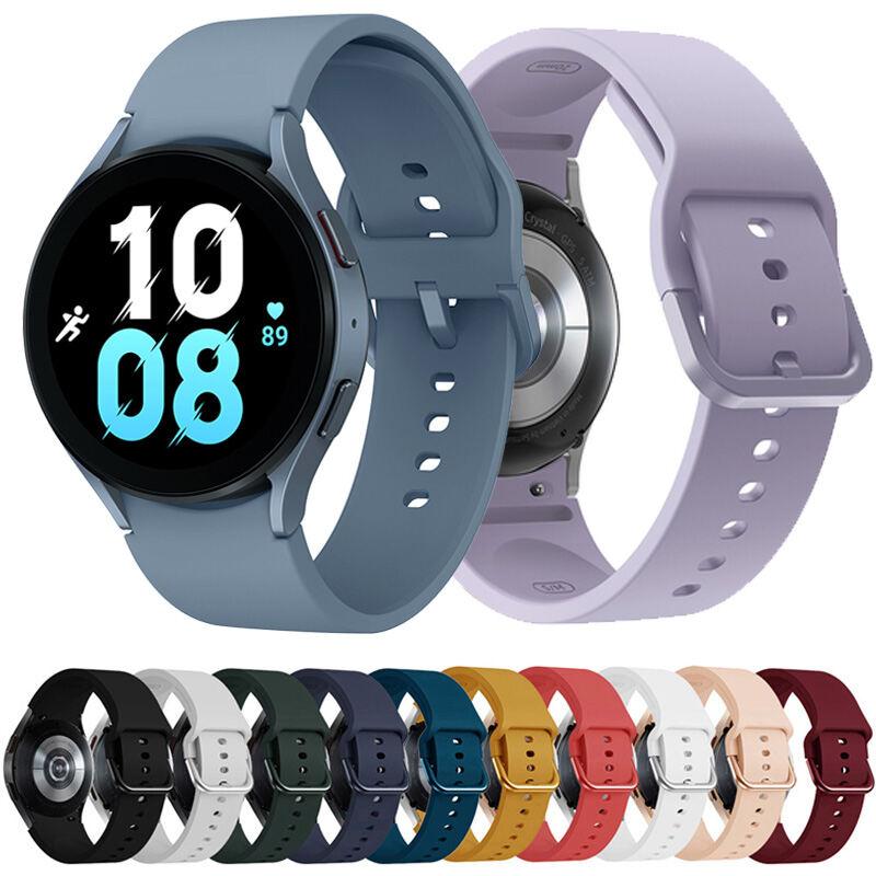 Dây đeo silicon, Không có khoảng cách, dành cho Samsung Galaxy Watch 4, 5, 6, 7, 40mm, 44mm, Đồng Hồ 4, 6, Cổ điển 42mm, 46mm, 43mm, 47mm, 5 Pro 45mm, Vòng đeo tay dây đeo