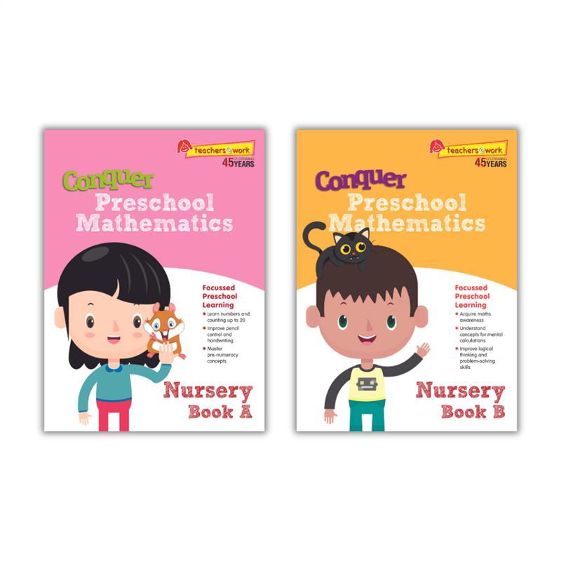 100% Quality Conquer Preschool English, Mathematics, Chinese Series | Pre-School School Assessment Books - SAP 1