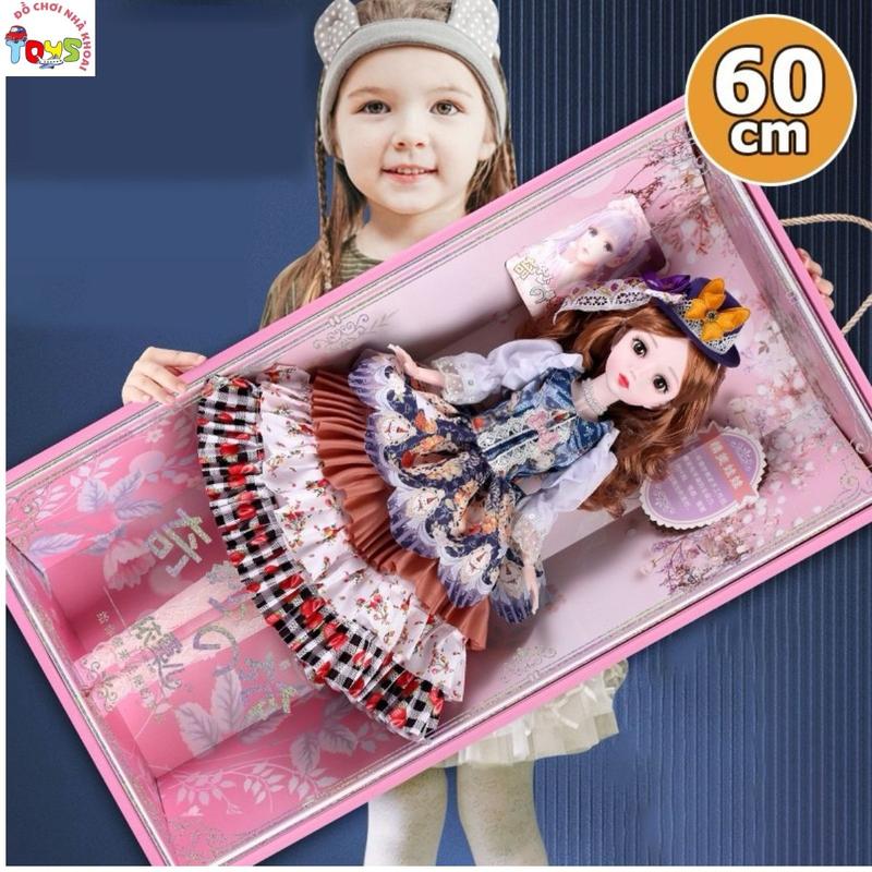  Búp bê barbie elsa 60cm  có khớp cao cấp giá rẻ đồ chơi búp bê công chúa cho bé gái Toy Phát Nhạc 