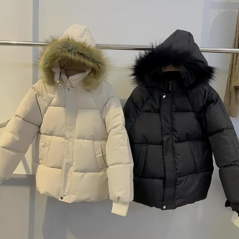 ÁO PHAO BÉO MŨ LÔNG Trơn uzang