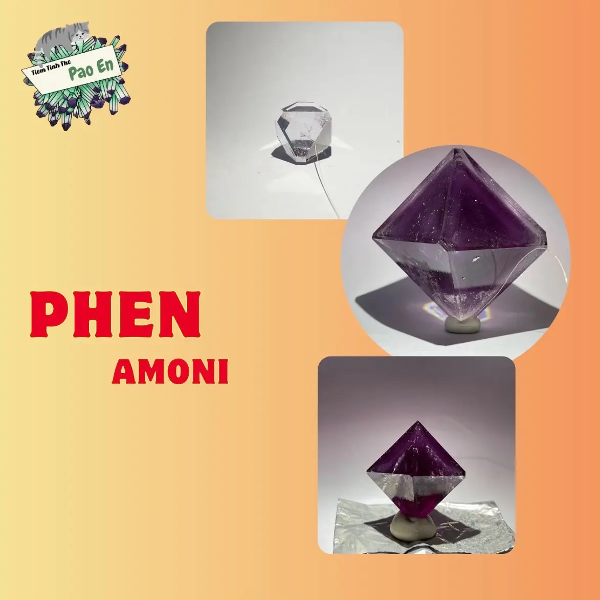 [Mã Phèn Amoni] Combo nguyên liệu làm pha lê trang trí