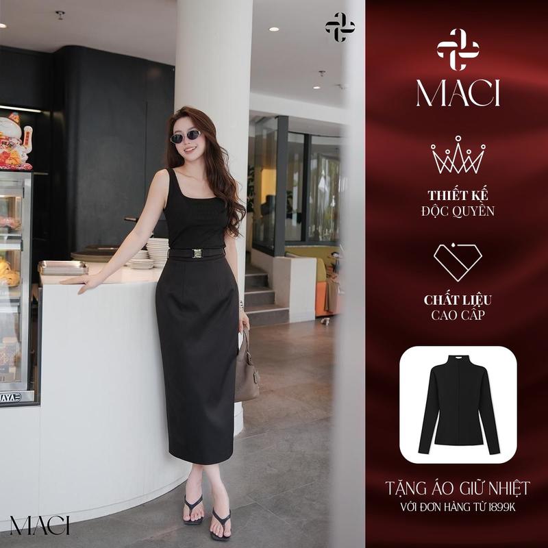  Chân Váy Bút Chì Kaki Hàn Thiết Kế Phồng Hông Kèm Đai MACI by MKC MCVCVDE0129 Thời Trang Nữ Thiết Kế Độc Quyền 