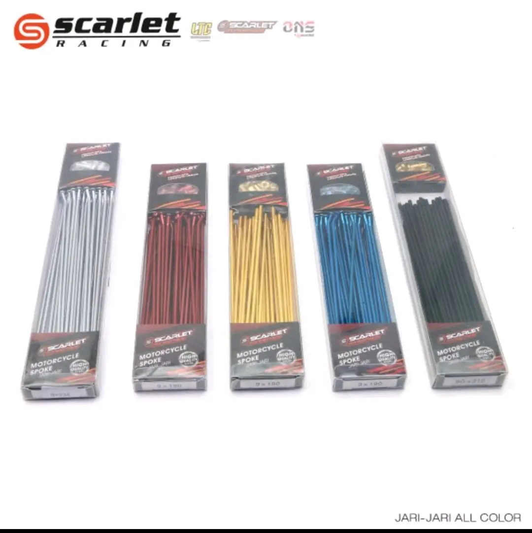 JARI2 JARI RUJI JERUJI KHUSUS KLX, CRF TRAIL,36 SPOKE, 1 SET DPN/BLKG ORIGINAL SCARLET RING 17/17,16/19,18/21
