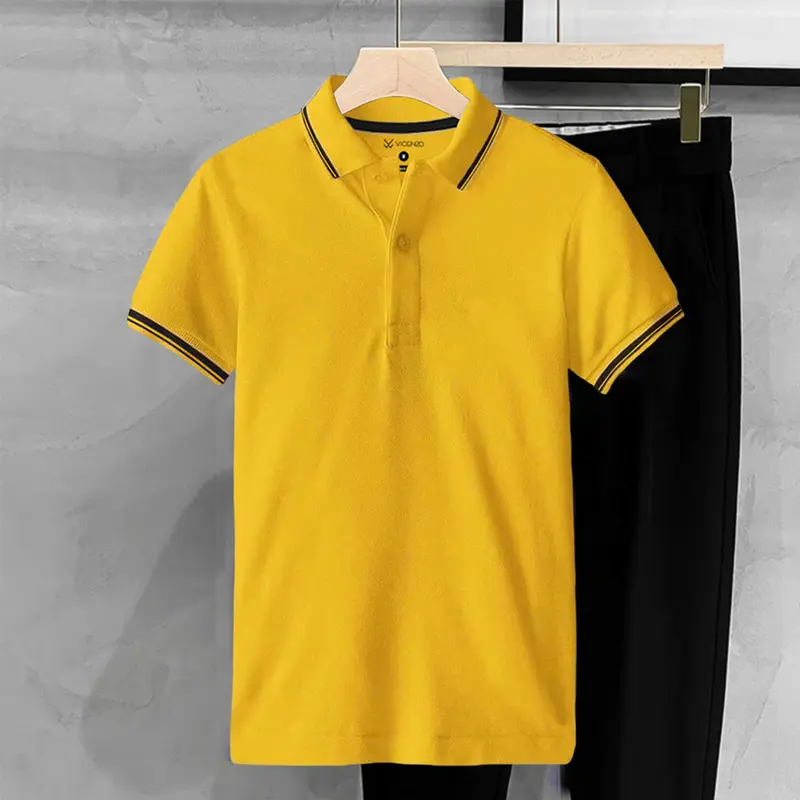 Áo Thun Polo Nam Có Cổ Cao Cấp, Áo Polo Nam Ngắn Tay Trơn Thương Hiệu Vicenzo Trắng Đen Nhiều Màu Chất Liệu Cao Cấp Menswear Shirt 7