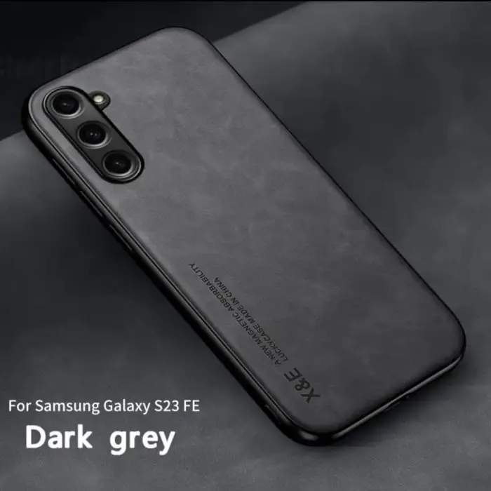 Case SAMSUNG GALAXY S23 FE Luxury Leather Cover Silky Feel Casing Silikon S23FE Handphone Rubber 3