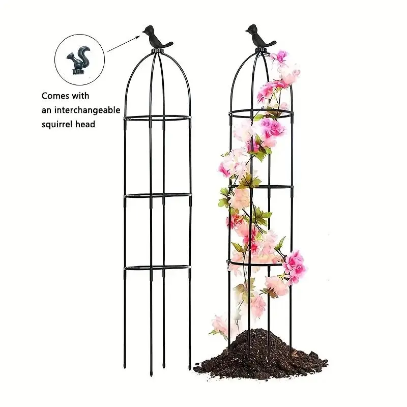 Garden Climbing Decorative Support, Decorative Plastic and Metal Trellis, Climbing Plants Outdoor Support for Flowers, Vine, DIY Stake for Tomato Cucumber Climbing, Breathable Planter, Garden Supplies 6