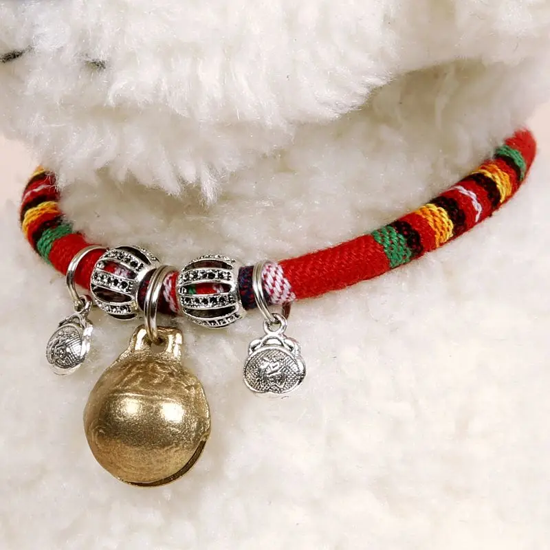 [COD] Dog bell collar Pet supplies Teddy dog bell Special small and medium-sized dog neck brass bell cat collar