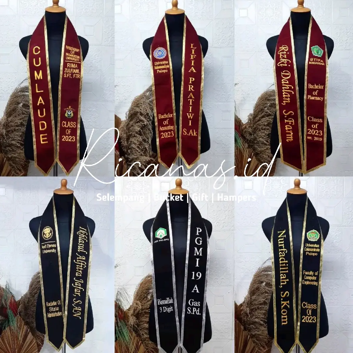Selempang Kalung Wisuda List Pita