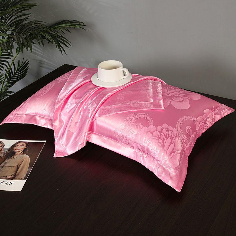 Product Introduction of Vỏ Gối Jacquard Lụa, Cao Cấp, Phong Cách Châu Âu, Gói Một Cặp, 48 X 74cm, Vỏ Gối Người Lớn, Thiết Kế Đơn Giản, Được Làm Bằng Chất Liệu Lụa 8