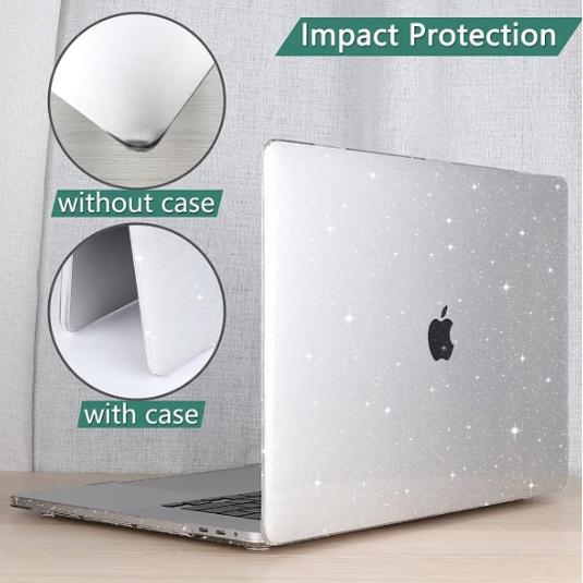 Case MacBook Glitter Transparan Premium Compatible For Air M1 M2 M3 Pro 13 14 Inch 2016-2024 1
