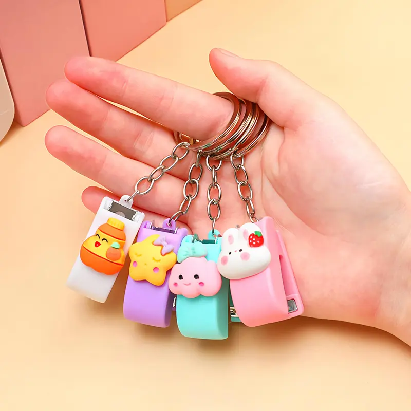 Staples Mini Stationery Karakter Cute Gantungan Kunci Stapler Souvenir Hekter ATK010 - XOBOX 4