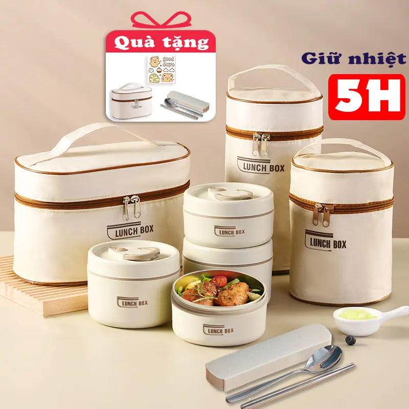 Hộp cơm giữ nhiệt - Hộp cơm trưa văn phòng Inox 304 cao cấp