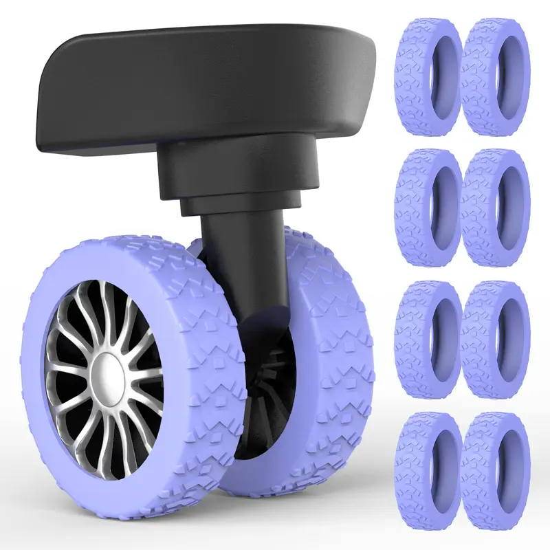 Silicone Luggage Wheel Cover (8 Counts), Travel Wheel Protector, Anti-noise Wheel Covers for Luggage, Rotating Chair, Stool, Wheel Cover for Outdoor Travel, Christmas Gift 1