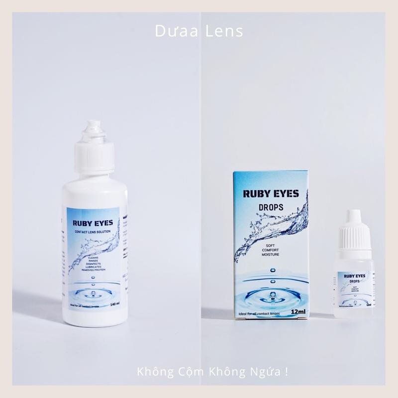 DƯAA LENS Nước Ngâm Ruby Nhỏ Mắt Ruby & Phụ Kiện Bảo Quản Vệ Sinh Lens Dành Cho Mắt Lens Kính Áp Tròng Tiện Lợi nước  nhỏ  mắt  lens