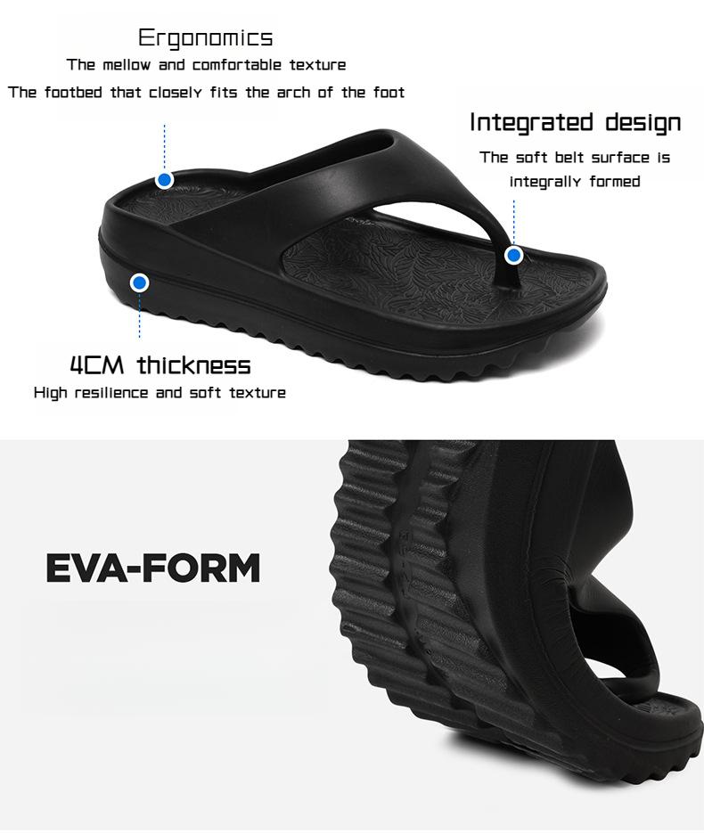 Product Introduction of 4cm Summer Platform Slippers Women's Fashionable Outdoor Wear Drooping Sandals Couple Flip-Flops Beach Flip-Flops 2
