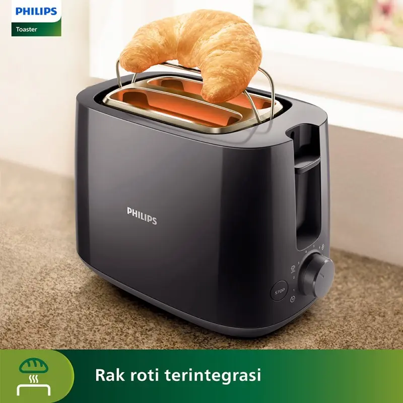 Philips Toaster HD2583/90 Bunwarmer Pemanggang Roti HD2583 HD 2583 2
